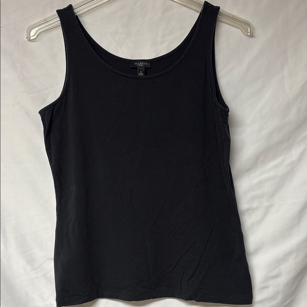 Talbots Black Fitted Sleeveless Tank Top